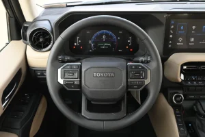 Steering view of the 2024 Toyota Prado TXL3